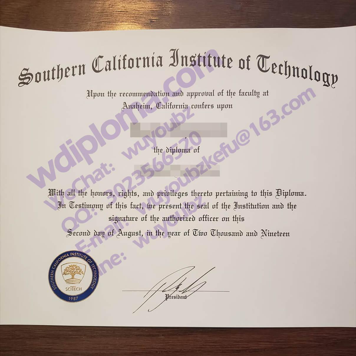 California Institute of Technology college graduation certificate